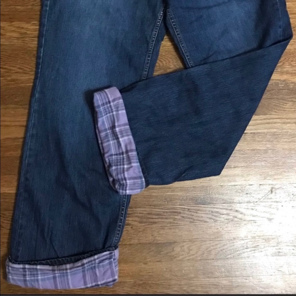 Eddie Bauer women’s 14 flannel lined jeans classic